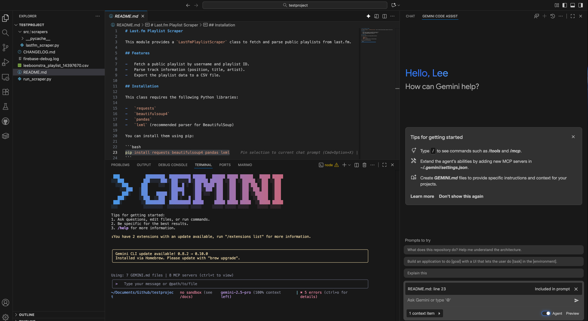 Move that Gemini Chat Panel to the right.