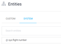 Dialogflow System Entity