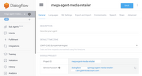 Mega Agent settings in Dialogflow