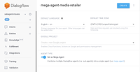 Mega Agent settings in Dialogflow